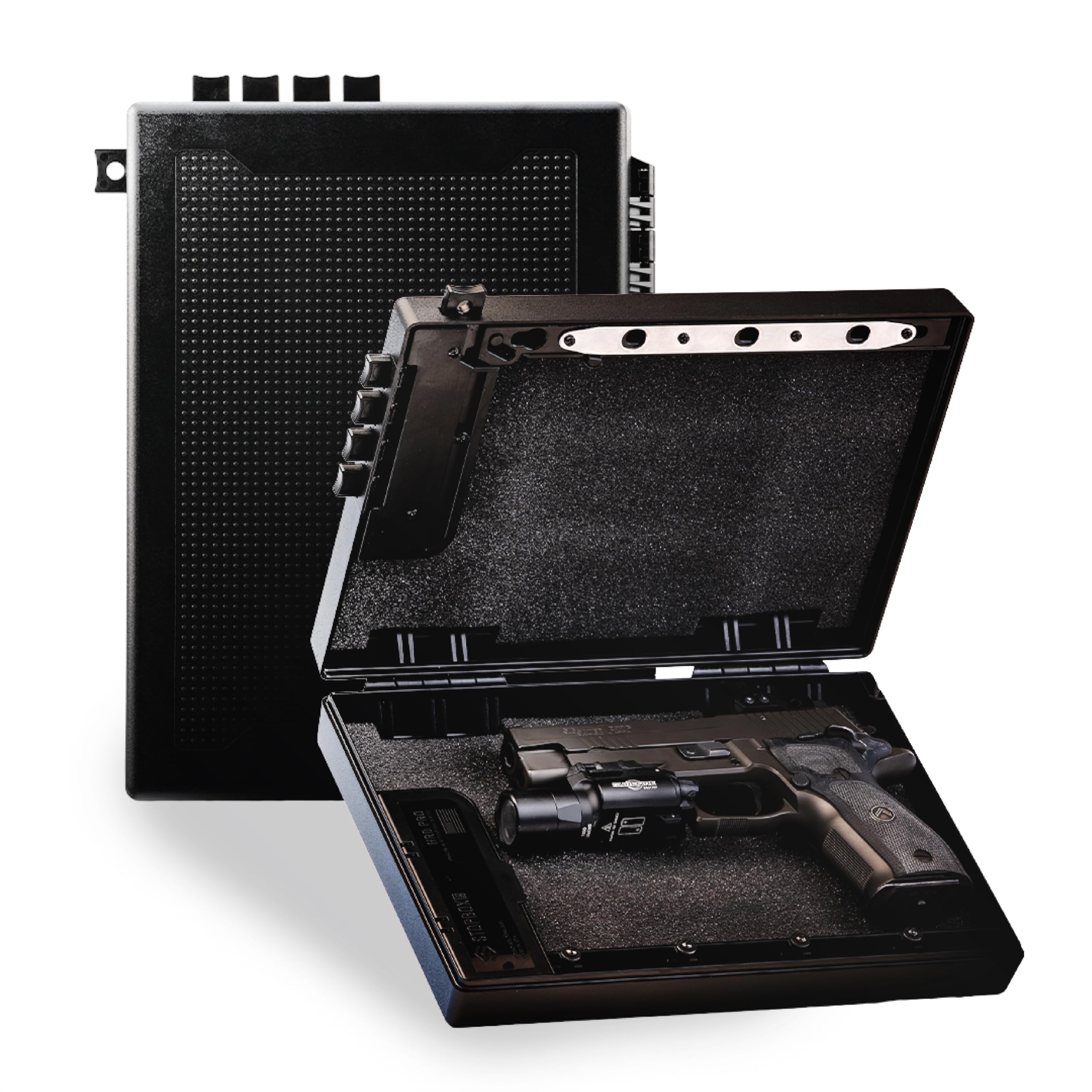 Stopbox Gun Safe Alternative For Handgun Storage, Instant Access Portable Gun Case, Tsa Compliant Gun Lock Box For Car, Travel O