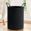 TIMEYARD Laundry Basket, Washing Basket, Large Hamper Basket, Tall Woven Rope Storage Basket for Towels Toys Dirty Clothes, Blan