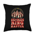 3rd Grade Ringmaster Circus Carnival Back to School Gift Throw Pillow