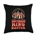 3rd Grade Ringmaster Circus Carnival Back to School Gift Throw Pillow
