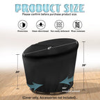 Iceberg Elf Papasan Chair Cover Waterproof,(For 47In Outdoor Papasan Chairs Covers Black) Zipper Design, Easy To Put On And Take