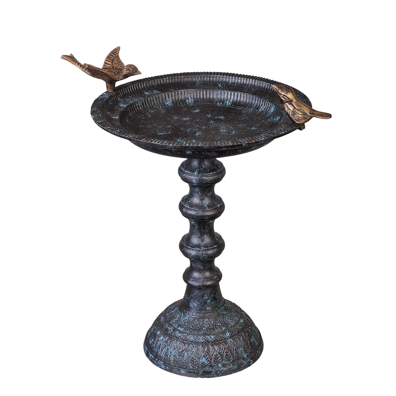 Evergreen Hummingbird Bird Baths For Outdoors Heavy Duty | Metal Bird Bath Bowl With Stand | Ground Standing Bird Bath And Feede