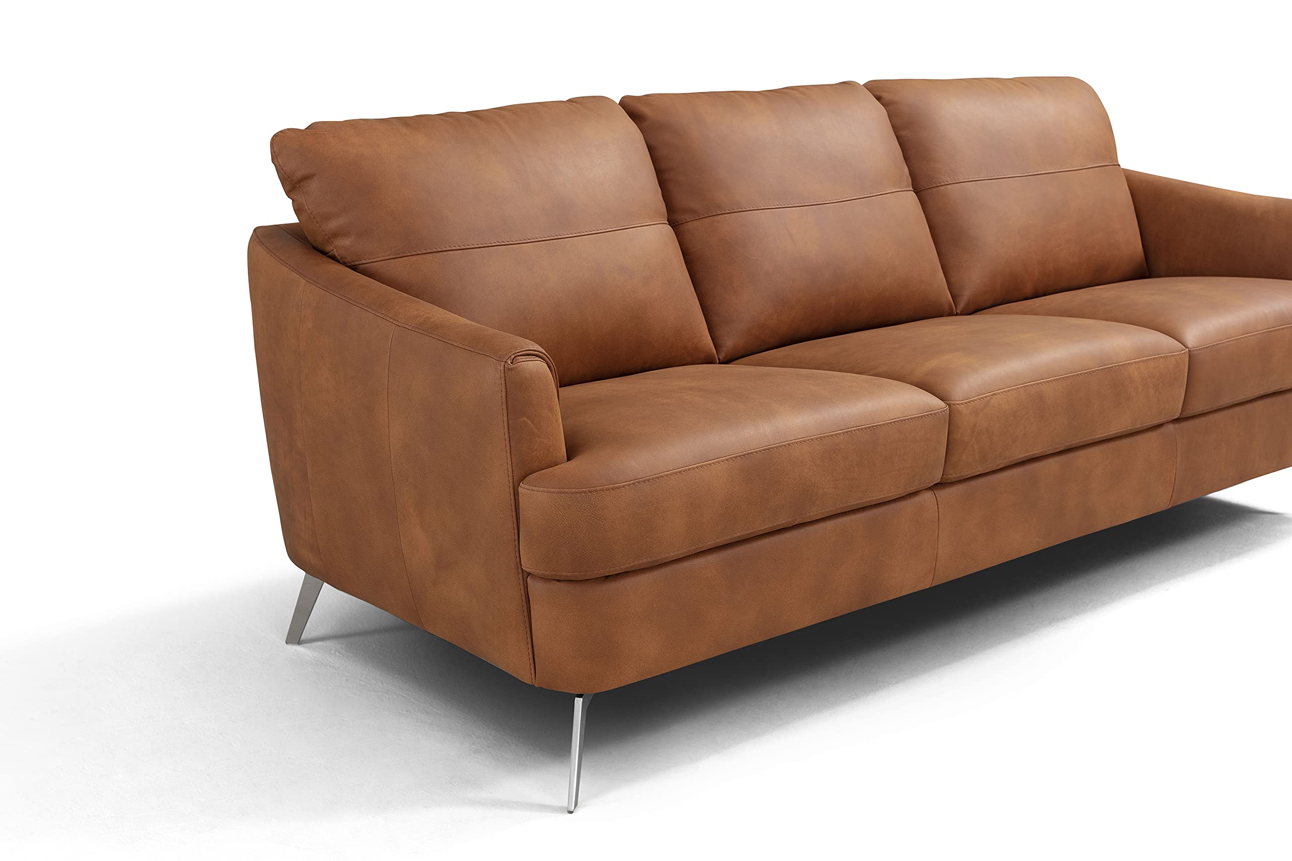 Acme Safi Contemporary Leather Upholstered Sofa in Cappuccino