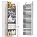 ULG 1-Pack Over Door Organizer with 5 Large Pockets 10 Mesh Side Pockets, 44 lbs Weight Capacity Hanging Storage Organizer with 