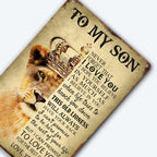 tosles Metal Wall Art SDGG 8x12 Inch Lion Gift From Mom To Son Inspirational Sign
