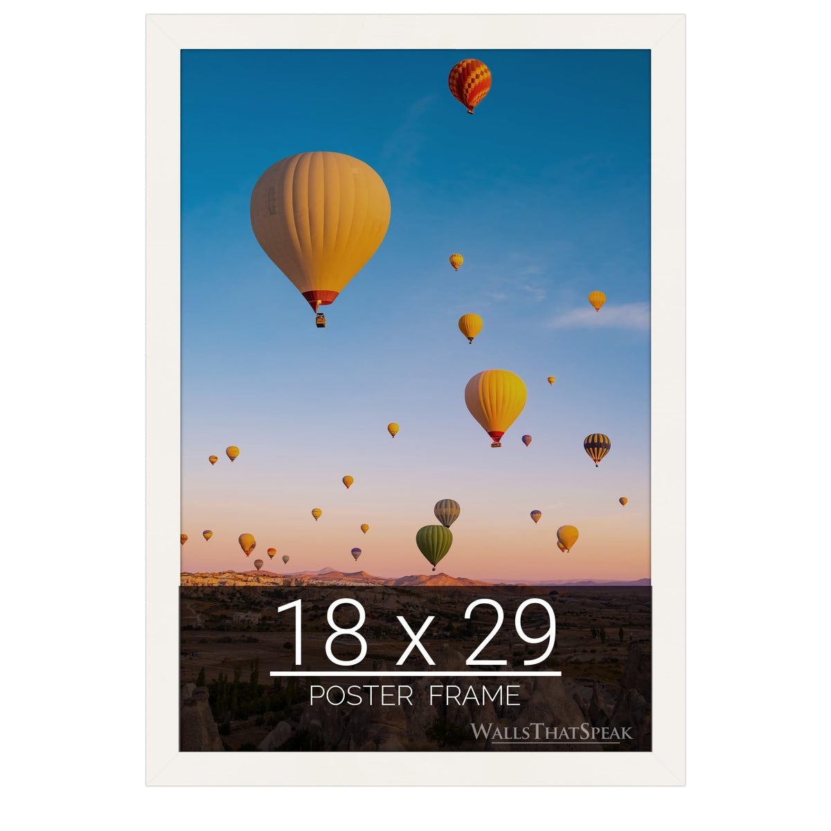 wallsthatspeak 18x29 white Picture Frame for Puzzles Posters Photos or Artwork