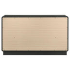 Coaster Home Furnishings Cavelle Transitional 59-inch 6-Drawer Bedroom Dresser Clothing Storage Cabinet Wide Chest of Drawers Organizer Unit Black 223663