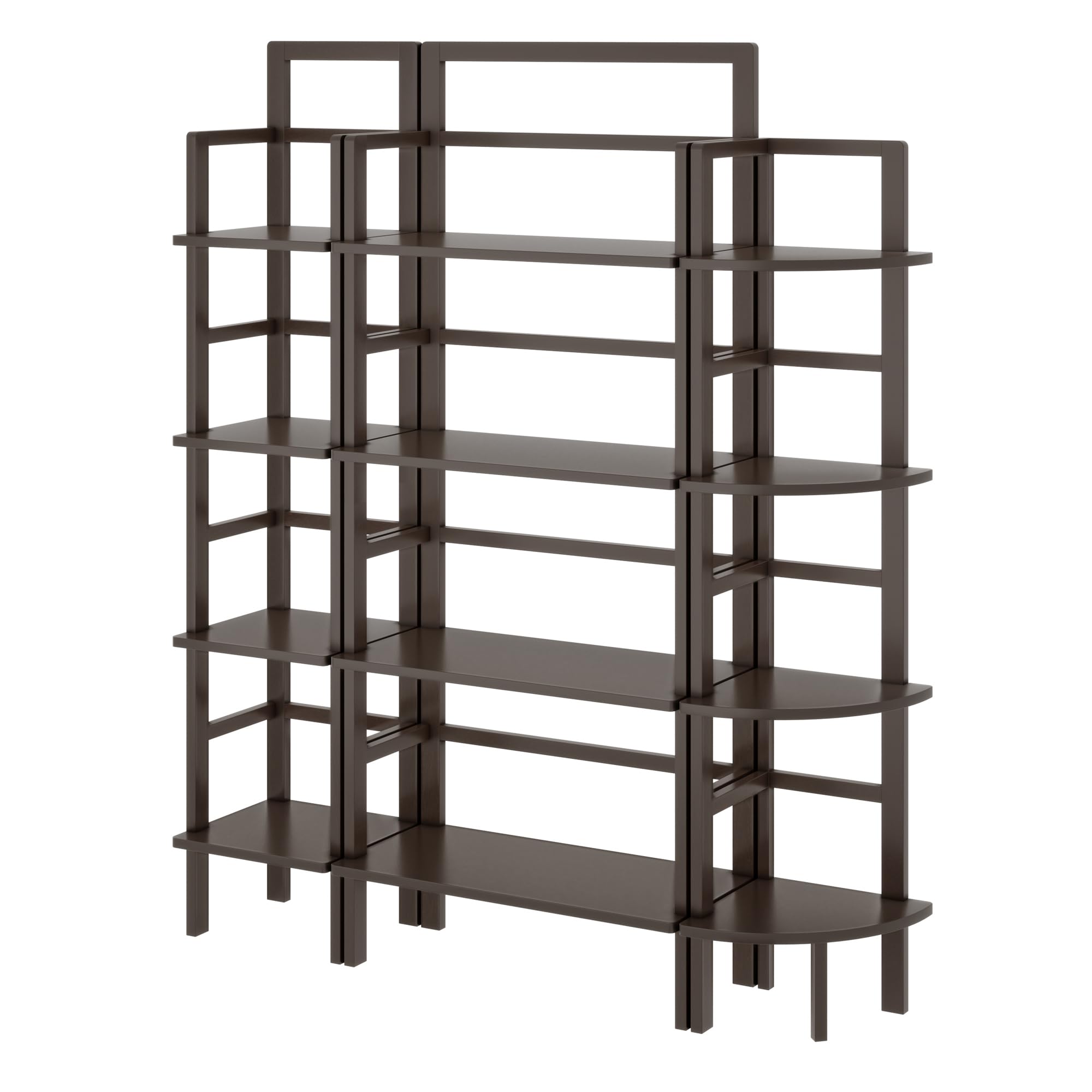 Winsome Aiden 3-Pc Baker's Rack Set in Coffee Finish