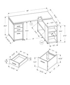 Monarch Specialties Computer Desk Home Office Corner L Shape Work Laptop Laminate Beige