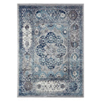 HomeRoots 531889 9 x 12 ft. Gray Medallion Power Loom Rectangle Area Rug