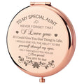 GAOLZIUY Compact Mirror, Rose Gold Special Aunt Hand Mirror, 2.5 inches, Portable, Home Mirror for Mothers Day, Birthdays