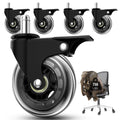 Office Chair Casters With Brake, 3 Inch Universal Casters,Suitable For Carpet And Hardwood Floors, Universal Fits Most Chairs
