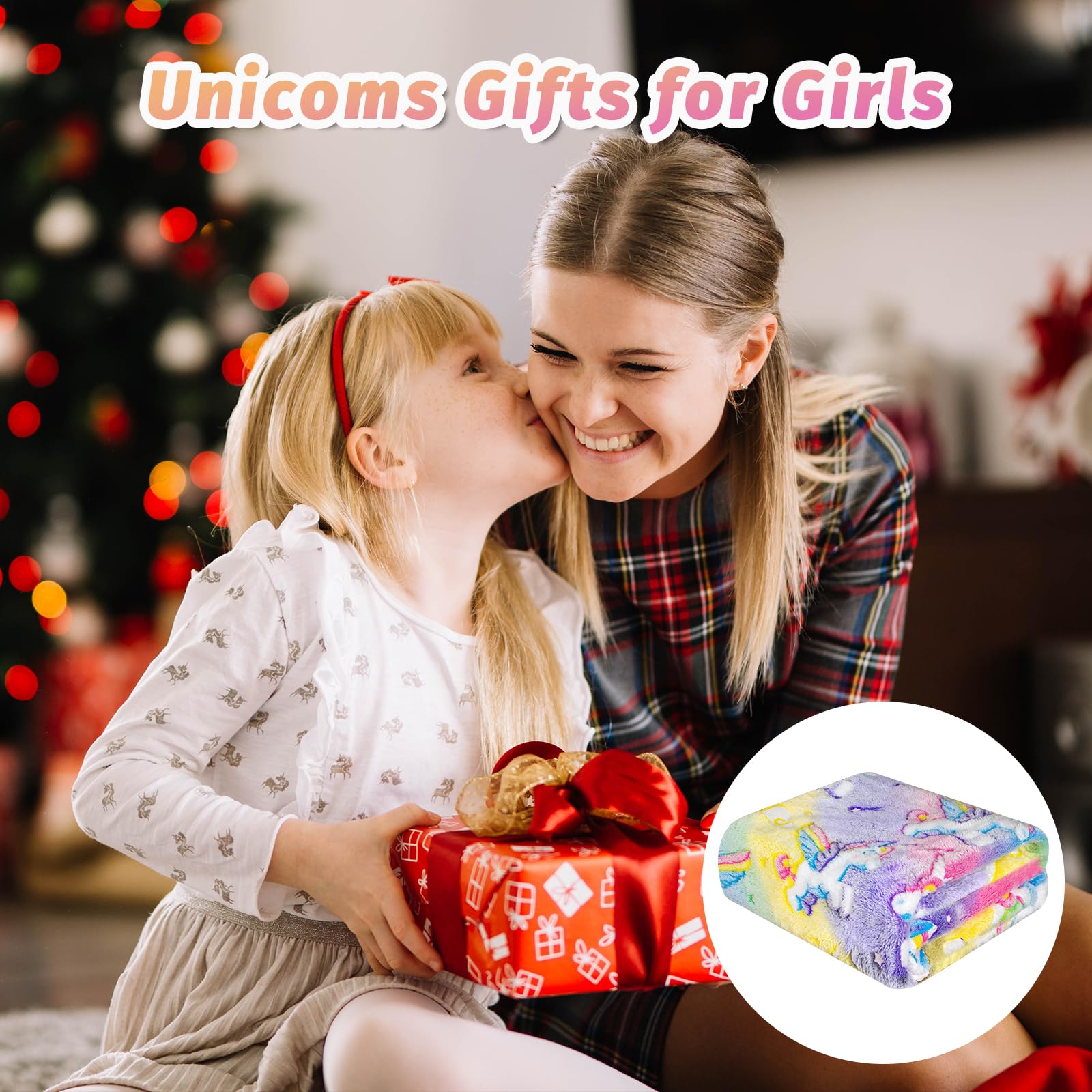 Glow In The Dark Unicorn Blanket 50X60 Inch Rainbow Blanket Gifts For Girls Soft Pink Throw Blanket For Bed 3 4 5 6 7 8 9 10 Yea