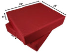 Qqbed 2 Pack Outdoor Patio Chair Pillow Seat Water-Resistant Cushion Covers In Red Color 23'X23'X5' - Replacement Covers Only