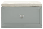 Crosley Furniture Harper Entryway Storage Bench with Shoe Rack Organizer Drawer, Gray