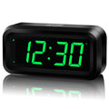 KWANWA Alarm Clock, Small Digital Clock, 1.2inch Green LED Clock, Adjustable Brightness, Dim Night Mode, 12H/24H, Battery Operat