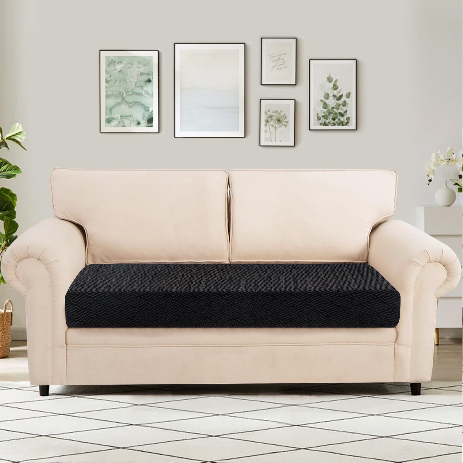 Searchi Stretch Jacquard Sofa Couch Cushion Covers Replacement Reversible Cushion Slipcovers Sofa Seat Cover Furniture Protector
