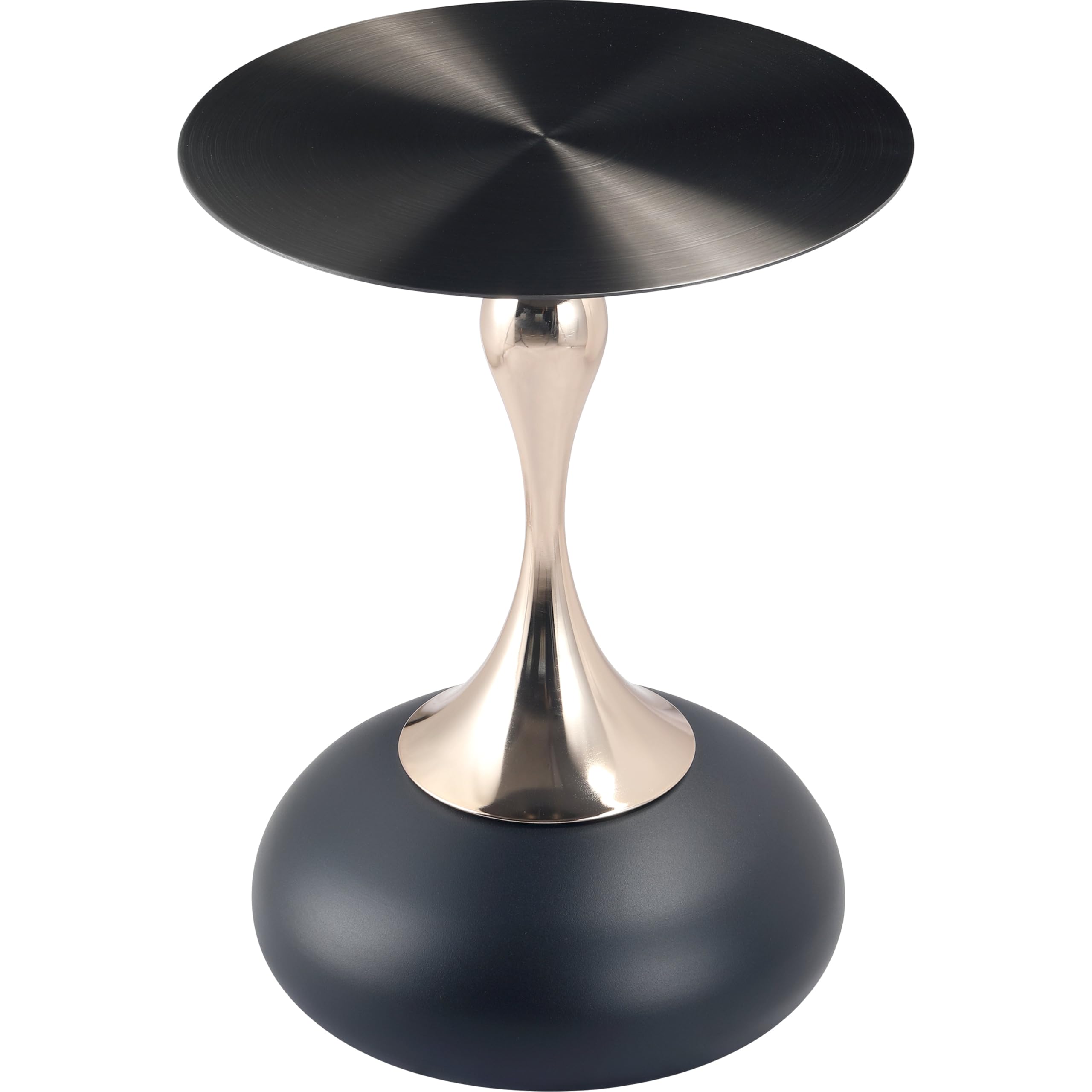 Savoy Collection Modern End Table In Matt Black