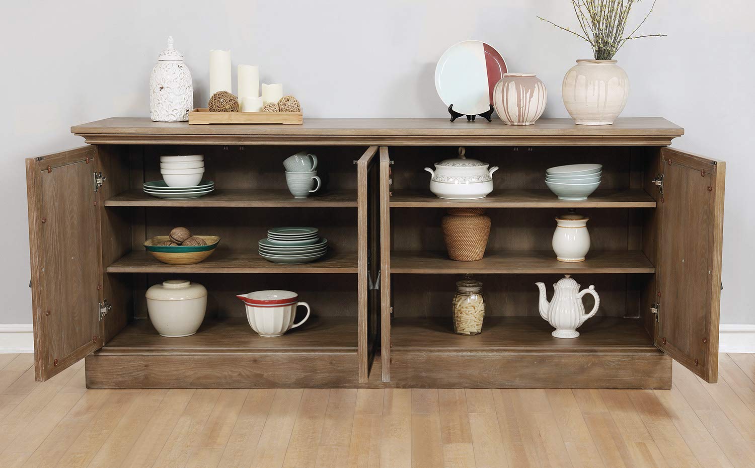 Coaster Home Furnishings Brockway 4-Door Dining Sideboard Buffet Cabinet Barley Brown