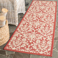 SAFAVIEH Courtyard Collection Runner Rug - 23 x 10, Red & Natural, Non-Shedding & Easy Care, Indoor/Outdoor & Washable-Ideal f