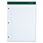 Tops Docket Writing Pad, 8-1/2' X 11-3/4', College Rule, White Paper, 3-Hole Punched, 100 Sheets (63384)