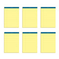 Tops Double Docket Writing Tablet, 8-1/2 X 11-3/4 Inches, Perforated, 3-Hole Punched, Canary, Legal/Wide Rule, 100 Sheets Per Pa