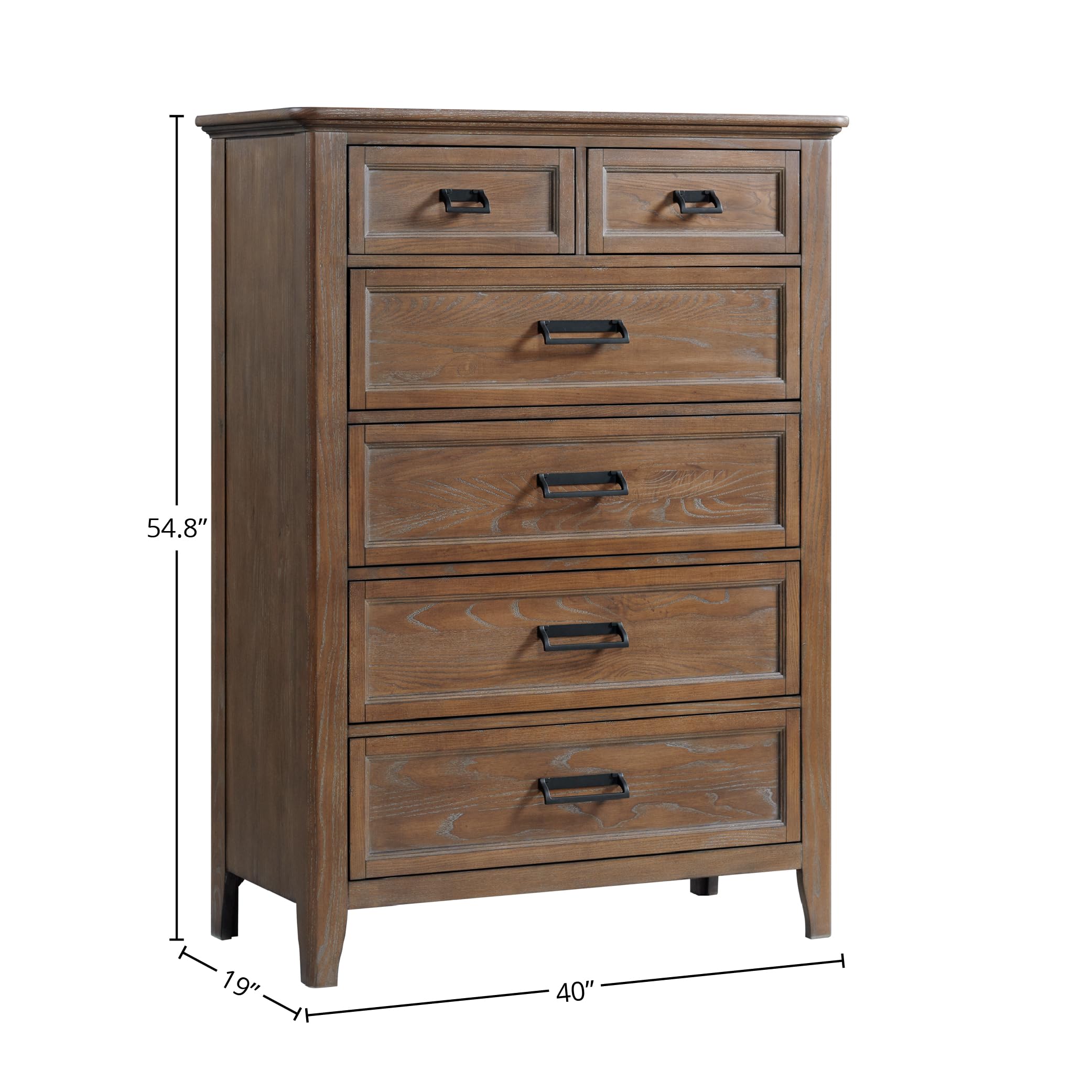 Intercon Alta Chest, 6 Drawer Dresser, Brown