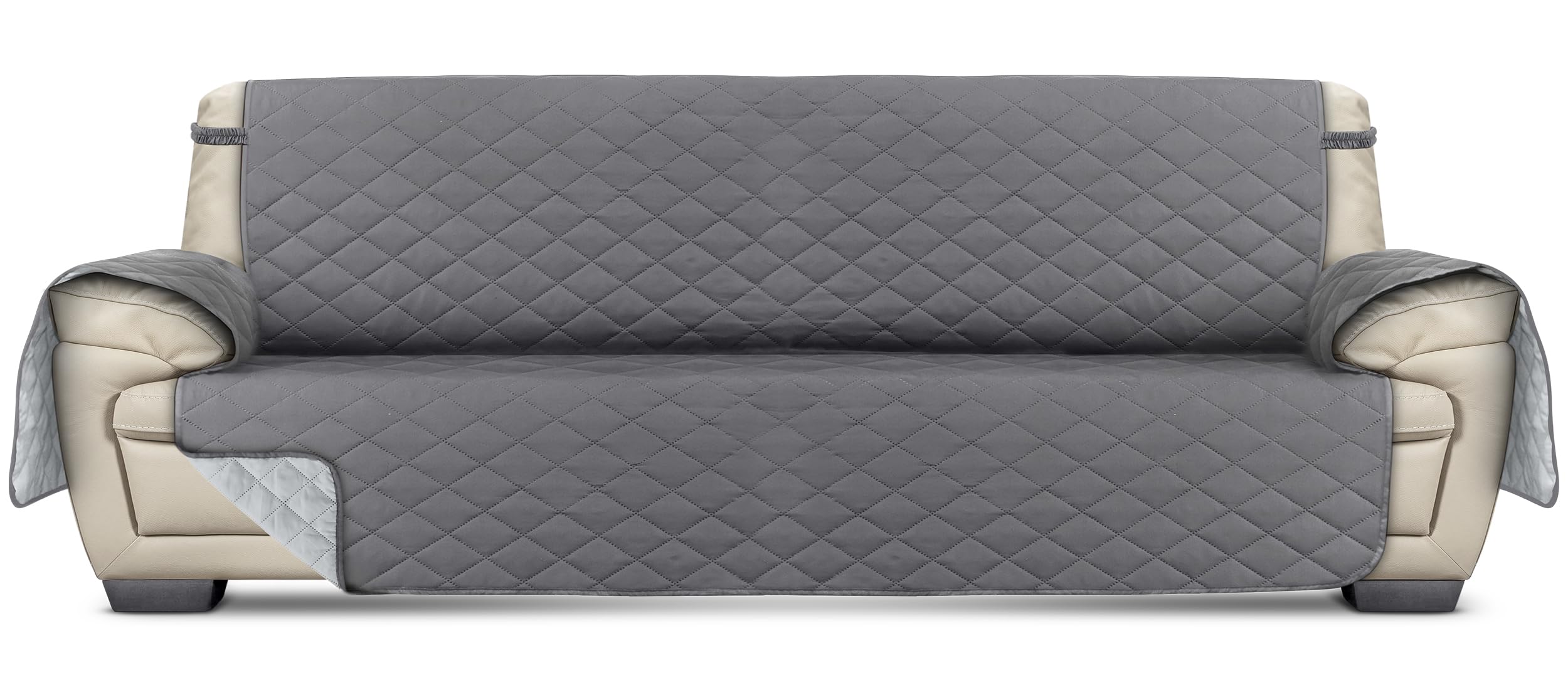 Utopia Bedding Reversible Oversized Sofa Couch Cover, Water Resistant Slipcover Furniture Protector with Foam Sticks and Elastic