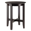 Ergode Deluxe Wood Sasha Accent Table | Sleek Curved Design | Ample Storage | Black Finish | Multiple Finishes Available | Assembly Hardware Included | 20" W x 20" D x 27" H (92118-VV)