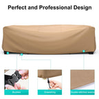 Brosyda Patio Furniture Set Cover Waterproof, Heavy Duty Furniture Covers For Outdoor Sectional Sofa Set Wicker Rattan Table Chair Rectangular,98'L×78'W×30'H,Brown