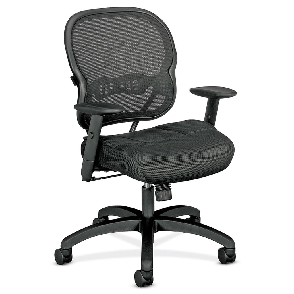 Hon Basyx Wave™ Hvl712 Mid-Back Mesh Task Chair, Black