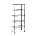 Simple Deluxe 5-Tier Storage Shelves, 21 W x 12 D x 54 H Adjustable Heavy Duty Wire Metal Shelving Unit, Chrome