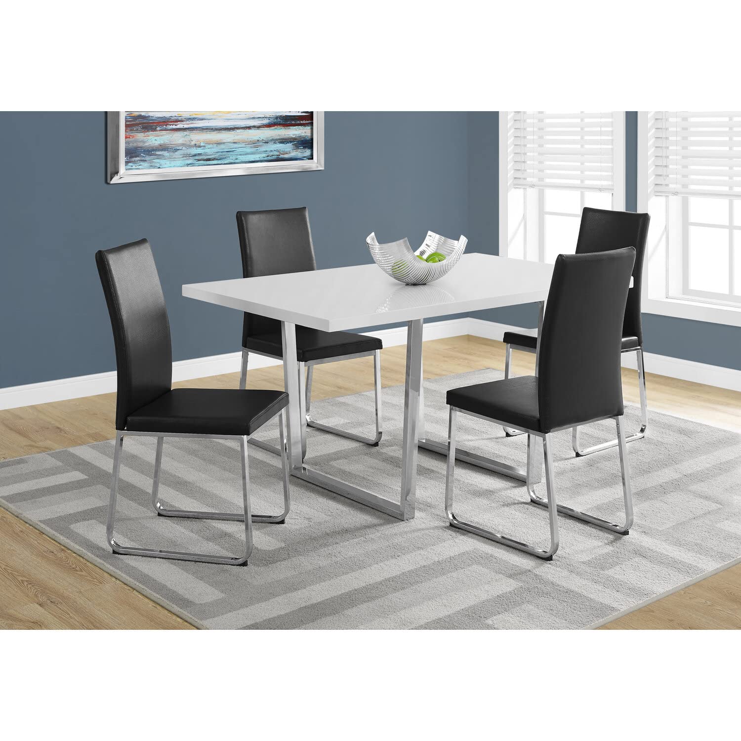 Monarch Specialties Dining Table, 59&quot;L X 35.5&quot;D X 30.25&quot;H, White