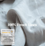 Simple&Opulence 100% Washed Linen Euro Shams Basic Style (26'' X 26'') - Pack Of 2 - Solid Color Pillow Shams Natural Flax Square Throw Pillow Covers - Light Grey