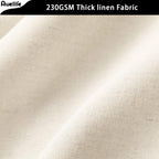 Awellife Linen Button Farmhouse Beige Shower Curtain,Linen And Cotton Woven Fabric,Pleated Brown Stripe,Country Style (Black & Cream, 78' L X 72' W)