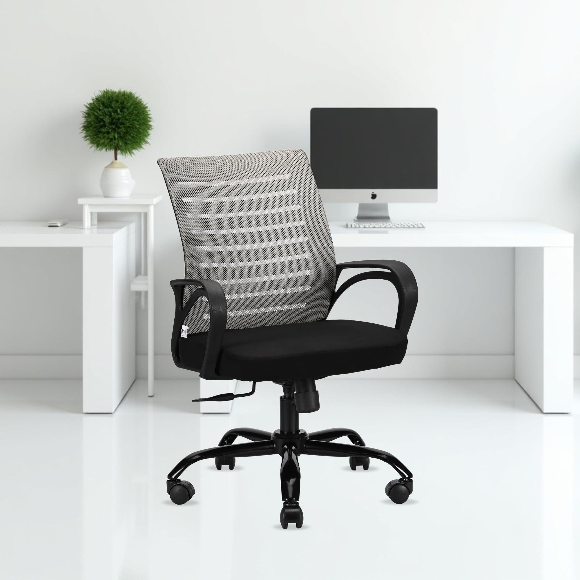 Iafa Furniture Diego Office Chair With Height Adjustable Mechanism, Ergonomic MidBack Mesh Design |Heavy Duty Metal Base | Mult