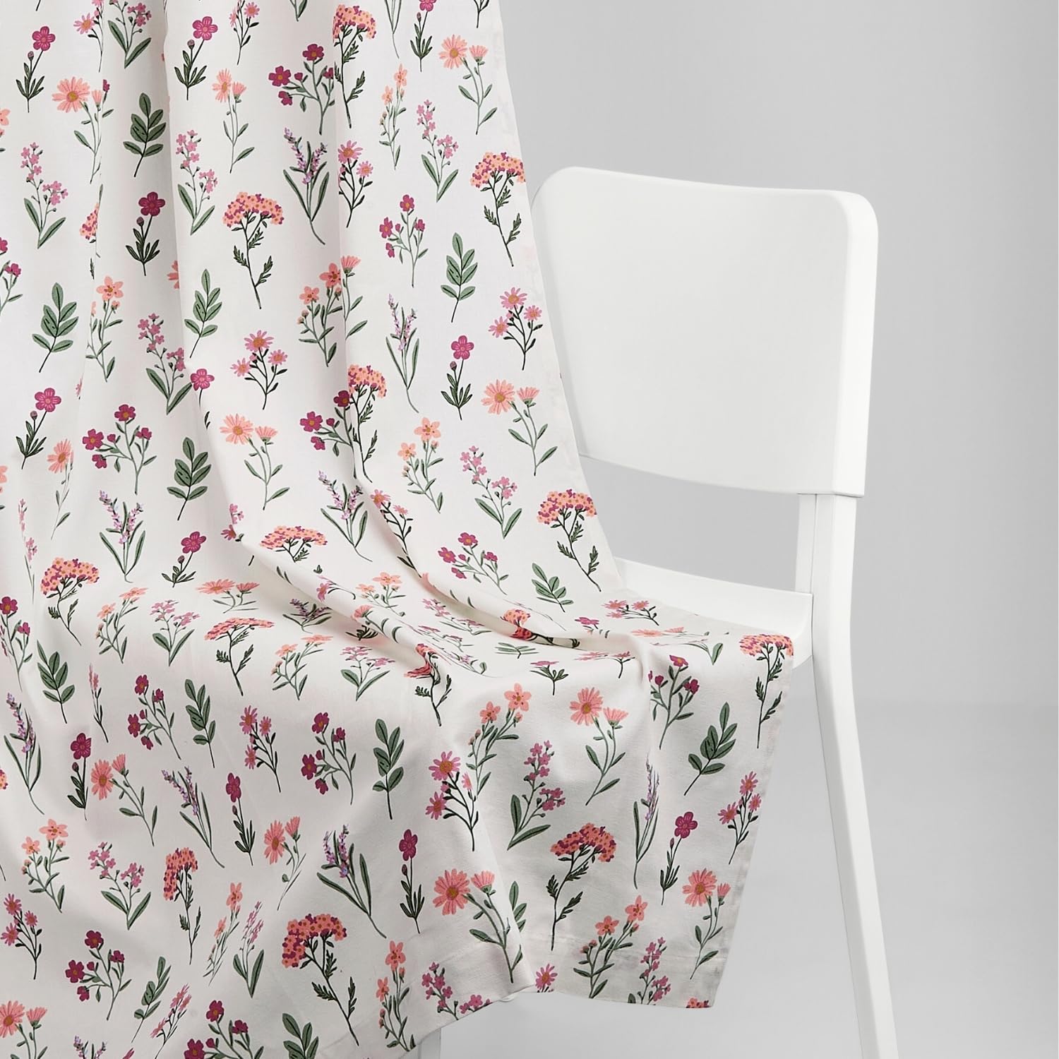 Haus & Kinder Digital Printed Cotton Window Curtains 5 Feet Long Pack Of 2 Window Curtains, 5 Feet Curtains For Window (Floral C