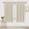 Dwcn Blackout Curtains For Living Room Thermal Insulated, Energy Saving & Noise Reducing Bedroom Curtains, Light Beige, W 70X L