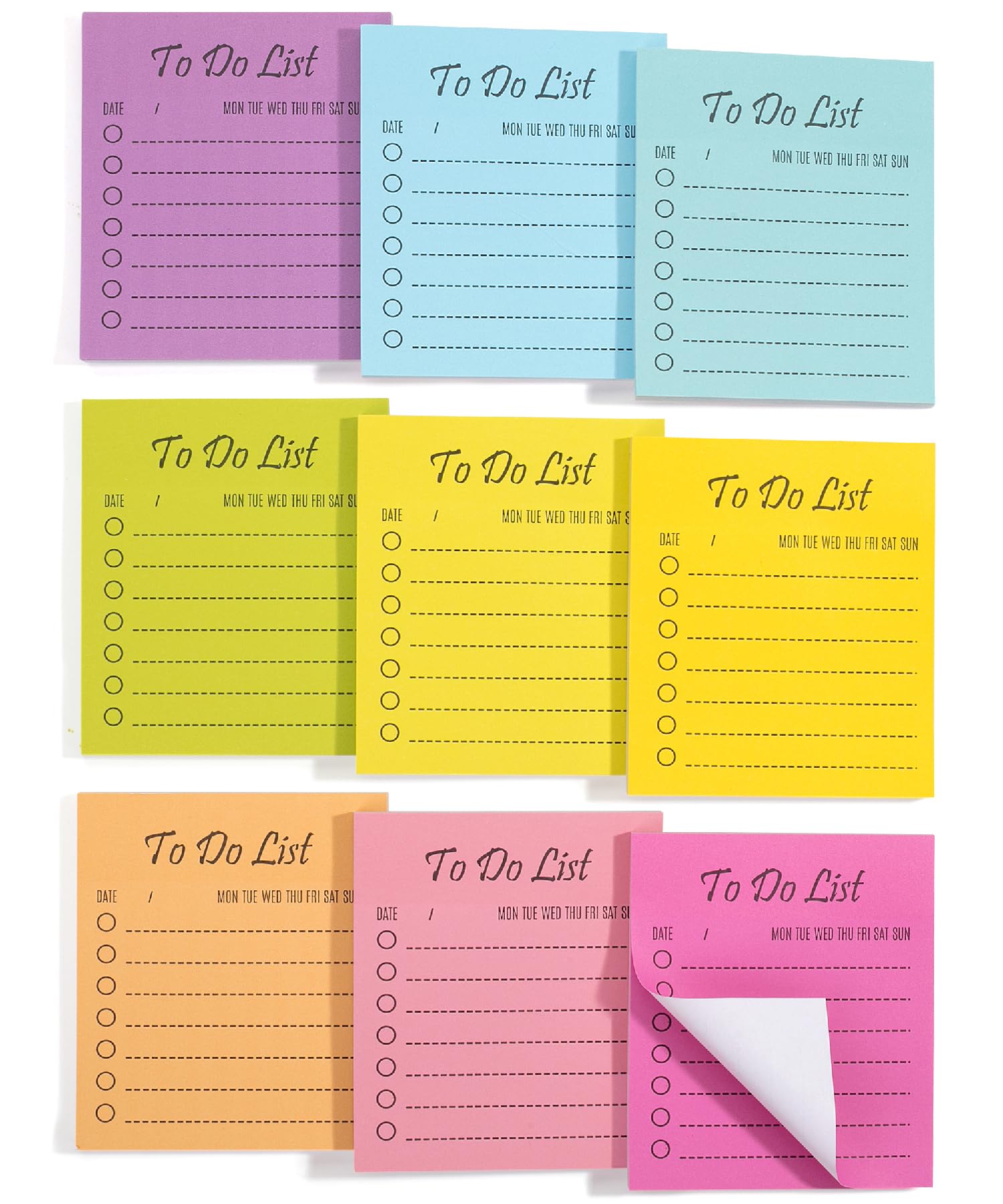 Mr. Pen To Do List Sticky Notes - 3.5'X3', 9 Pads, 450 Sheets, Vertical To Do List Notepad, Lined, Daily Planner