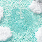 Qjhomo Toilet Rugs U Shaped, Green Toilet Mat Cute Daisy Contour Bath Rug 20''X20'', Extra Thick Soft Machine Washable Toilet Ca