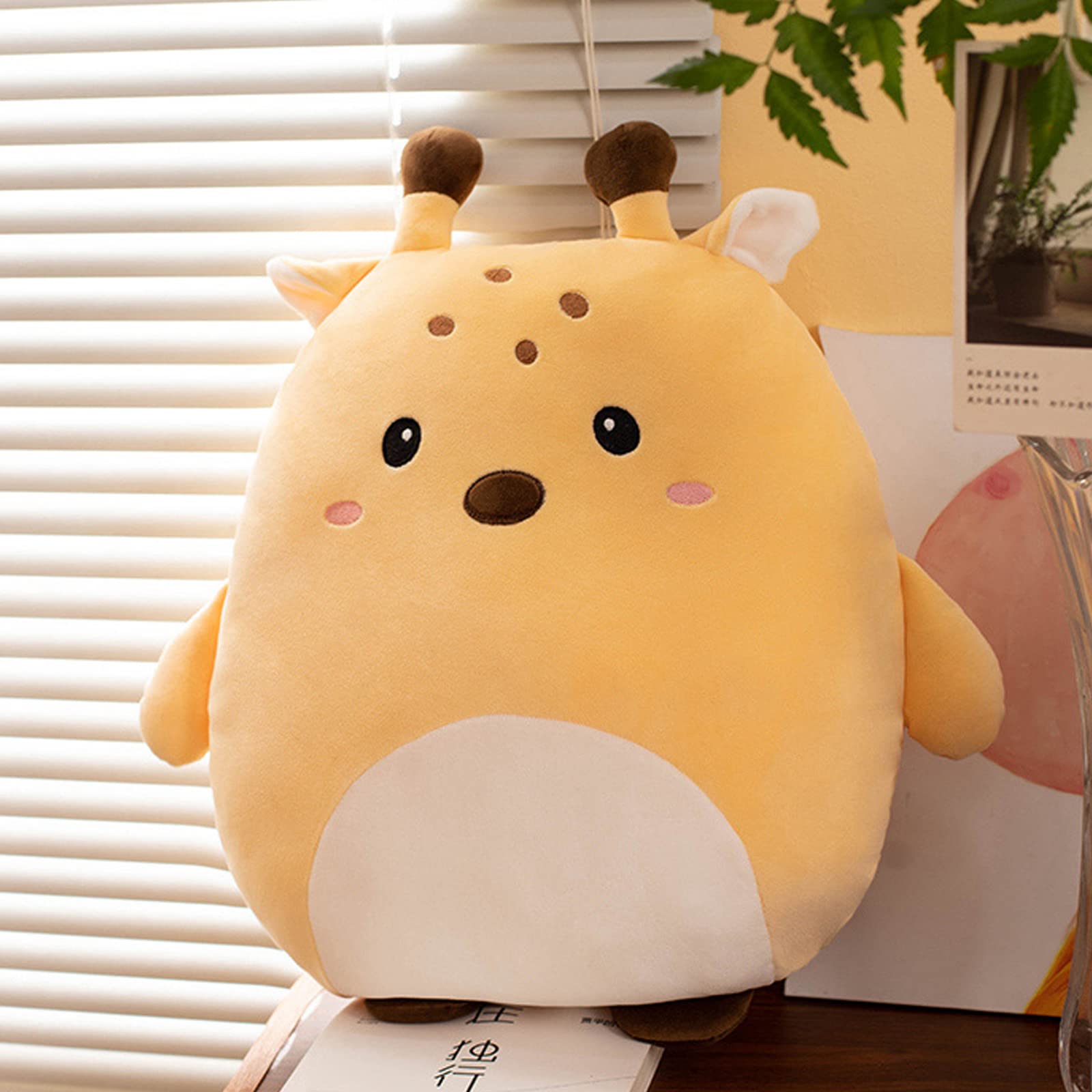 Grafingy Cute Deer Plush Pillow, 16 Inch Deer Stuffed Animal Toy Kawaii Deer Plushies Throw Pillow Toys Gifts For Room Decor Kid