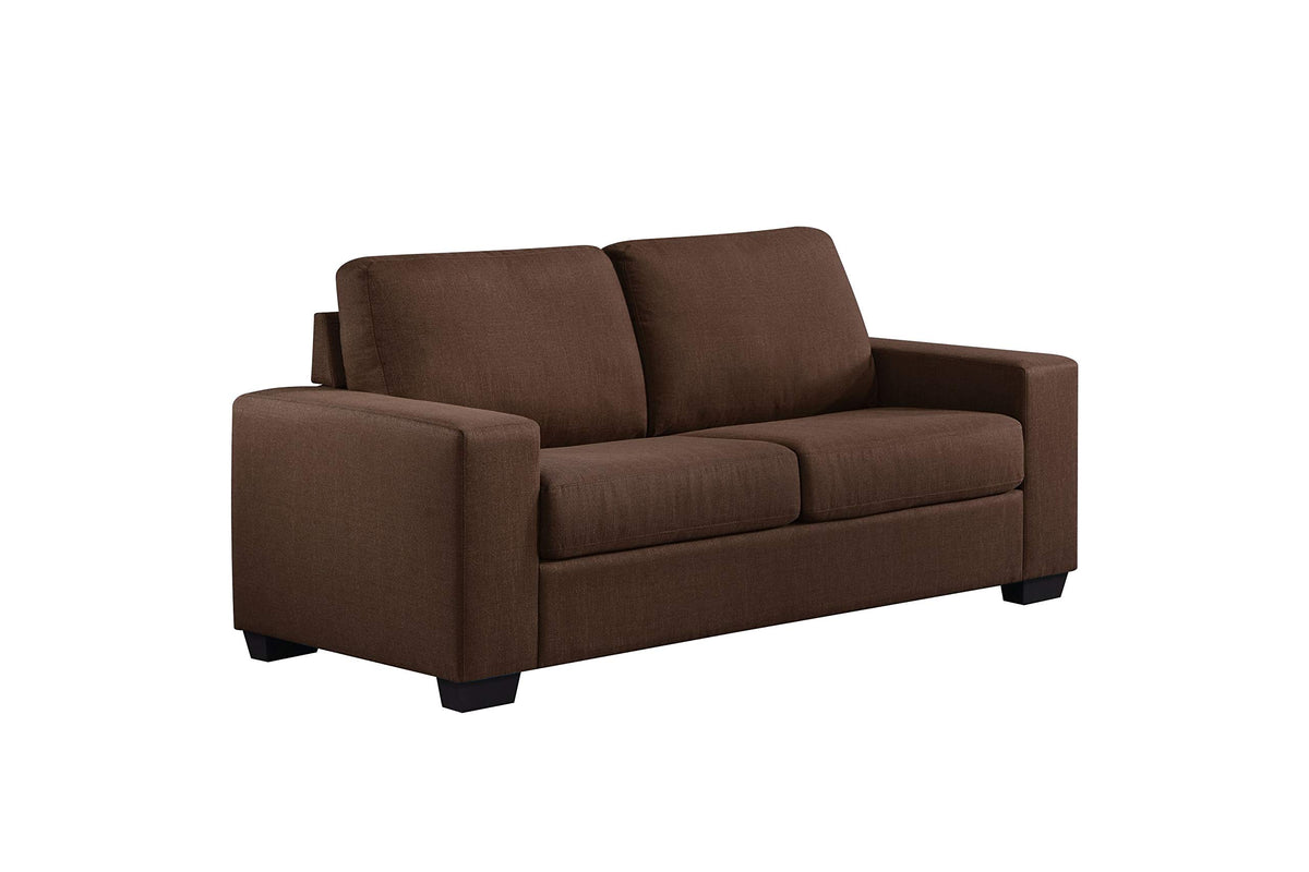 Acme Zoilos 2-Seater Fabric Upholstered Sleeper Sofa in Brown