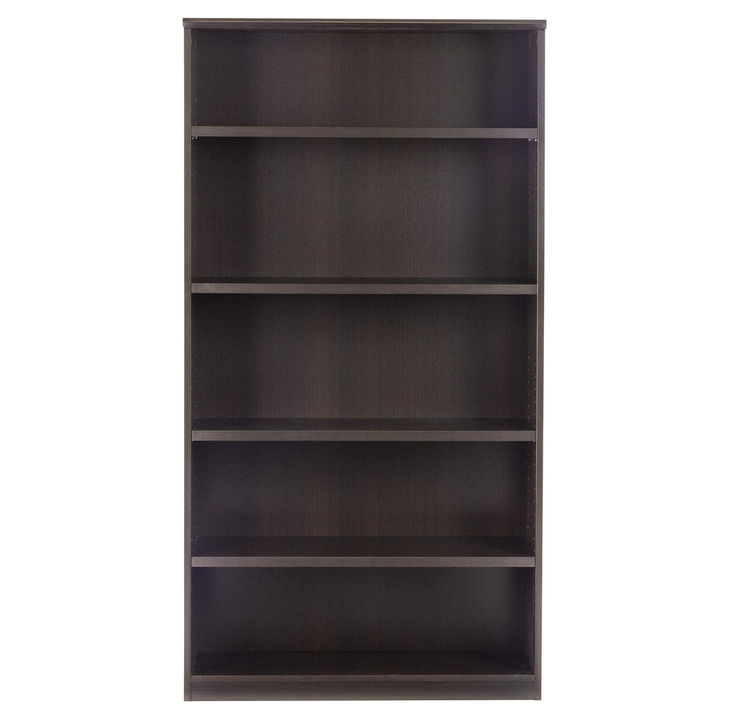 Mayline MVB5LDC Medina 5-Shelf Bookcase, 68"H, Mocha Laminate
