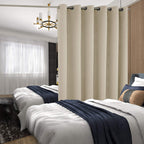 Bgment Sliding Door Curtains For Patio 84 Inch Long, Room Darkening Room Divider Blackout Curtains, Extra Wide Thermal Insulated Soundproofing Window Curtains, 1 Panel, Beige, 120 Inches Wide