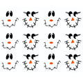 24 Pcs Scarecrow Vinyl Decals Scarecrow Faces DIY Craft Vinyl Art Stickers, Scarecrow Wall Decals Stickers Halloween Fall Thanks
