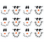 24 Pcs Scarecrow Vinyl Decals Scarecrow Faces DIY Craft Vinyl Art Stickers, Scarecrow Wall Decals Stickers Halloween Fall Thanks