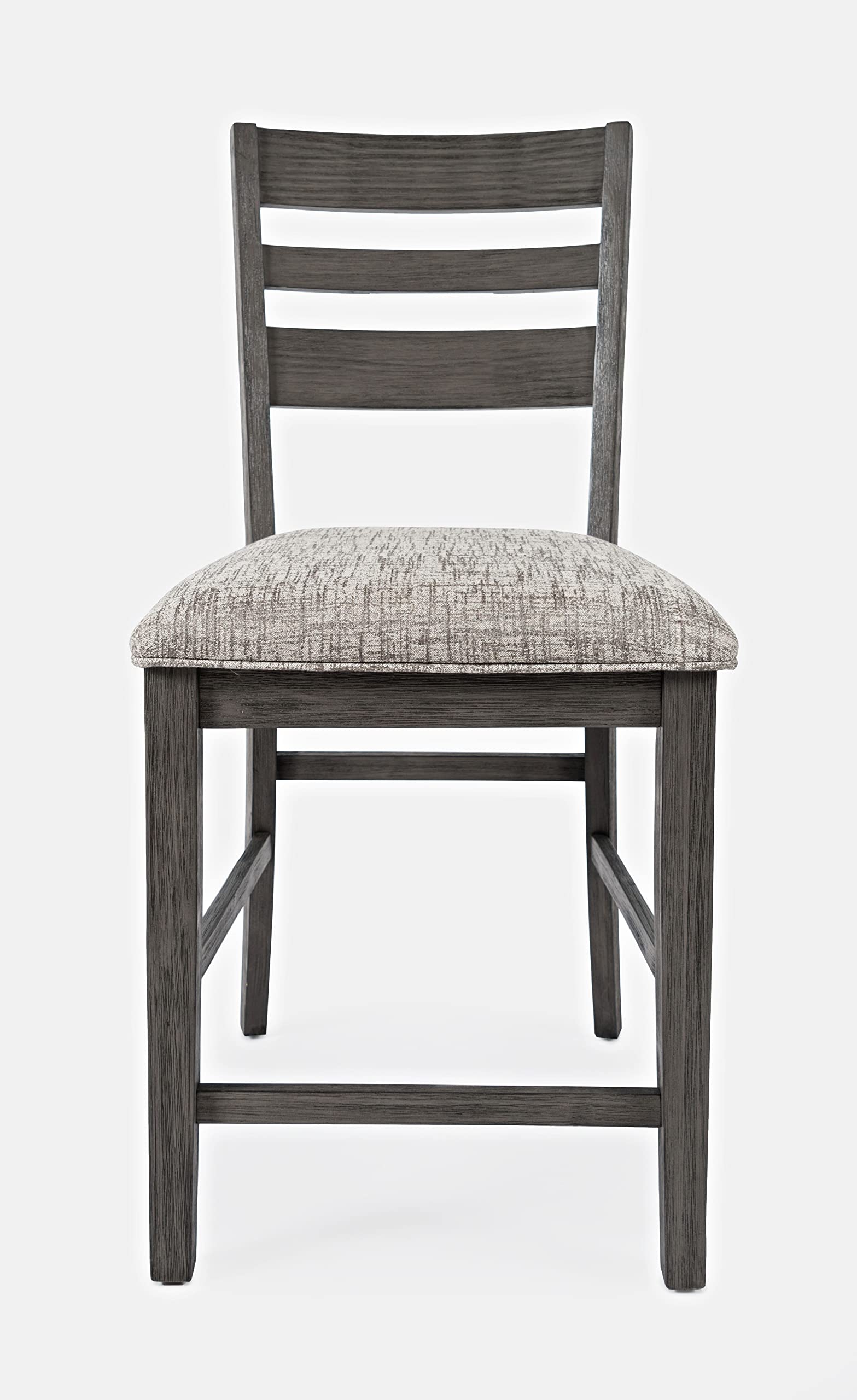 Jofran Altamonte Ladderback Stool Counter Barstool Set, 20X23X42, Brushed Grey