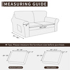 Easy-Going 5 Pieces Stretch Loveseat Cover Washable Loveseat Slipcover Set For 2 Backrest And Seat Cushion Couch Anti-Slip Sofa