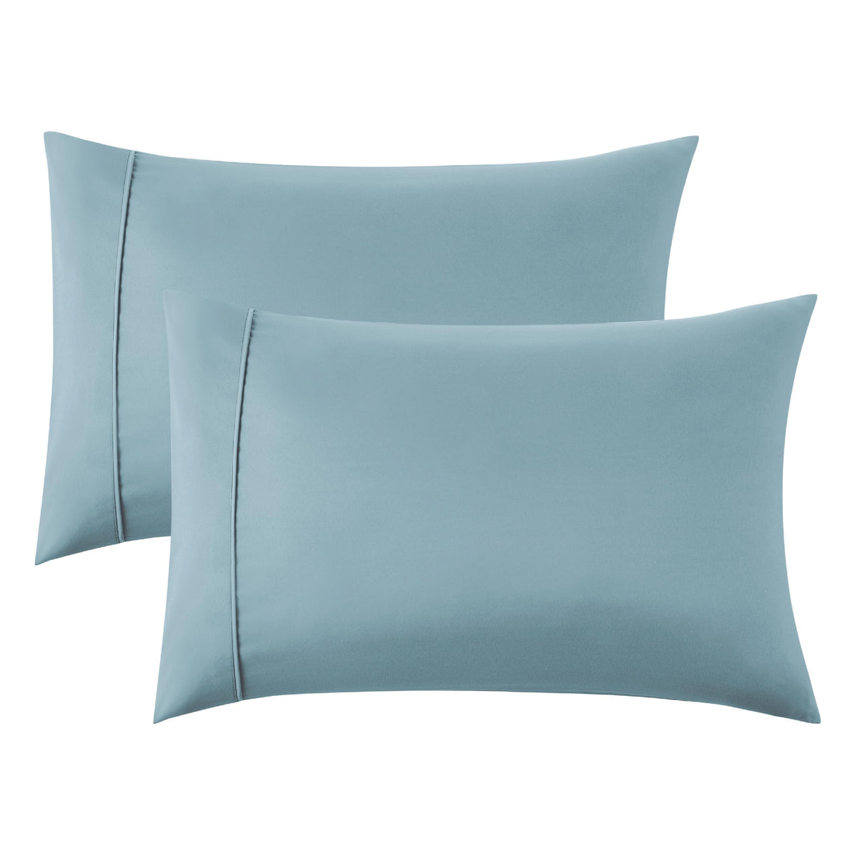 Bedsure Pillow Cases Standard Size Set Of 2 - Grey Blue Polyester Microfiber Pillowcases, Super Soft And Cozy Pillowcase, Pillow