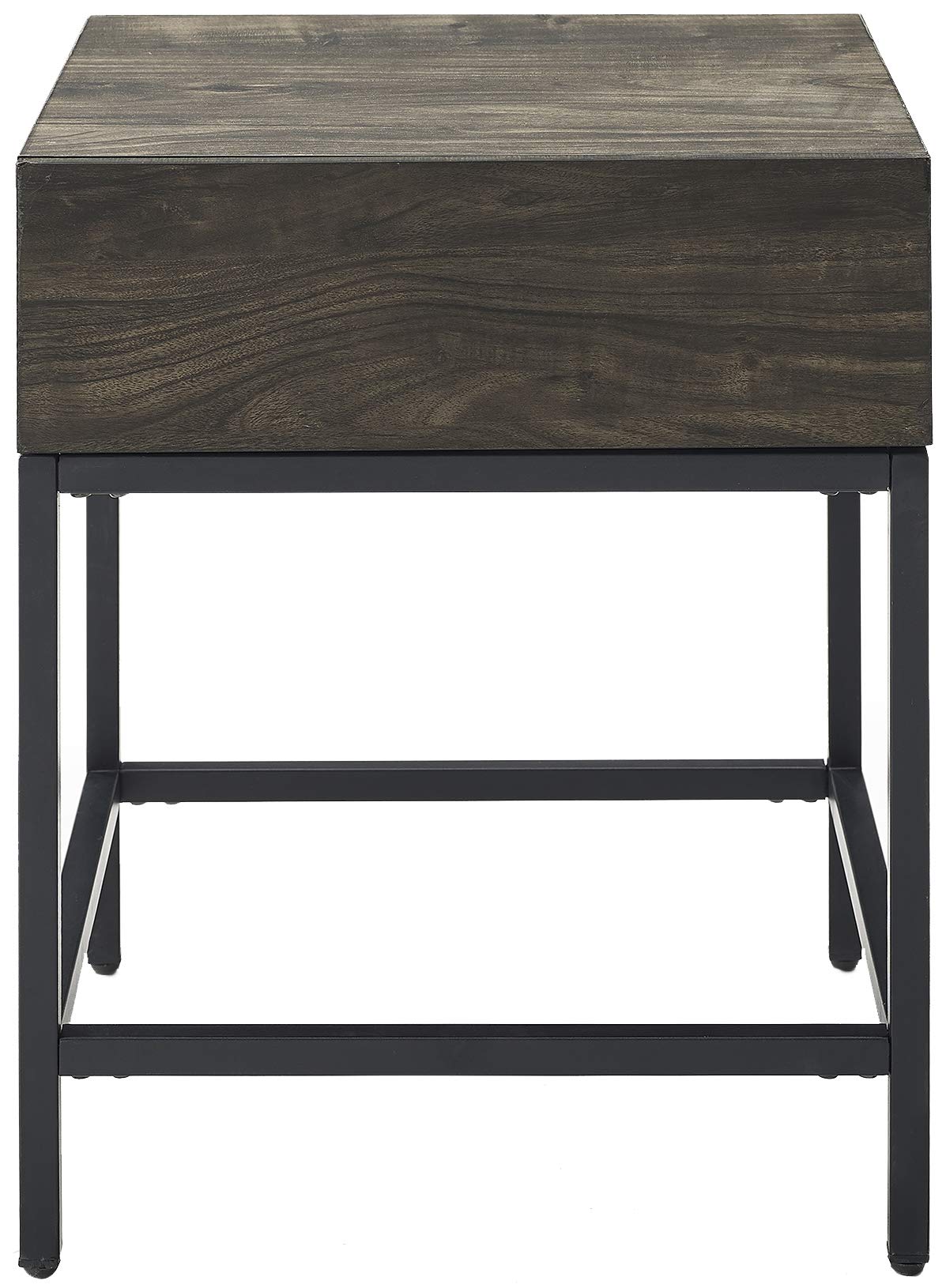 Crosley Furniture Jacobsen Small Side End Table With Storage Drawer For Living Room, Brown Ash